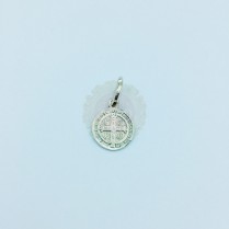 Medalla Plata San Benito 11mm